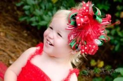 Over The Top Bows,Green And Red Baby Headband,Baby Headbands,Baby Headband,Christmas Headbands,Big Baby Bow,Girls Hair Bows,Christmas Bows