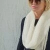 White Mohair Scarf Infinity Scarf Ivory Wool Shawl Mohair Xmas Scarf Lace Knitted Shawls Circle Scarves White Knit Christmas Scarf Infinity -Jewellery Soldes Boutique il fullxfull.849406529 n8nt