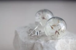 Dandelion Stud Earrings Christmas Gift Idea For Her Dandelion Seeds Glass Orb Earrings Dandelion Jewelry Real Flower Earrings Botanical -Jewellery Soldes Boutique il fullxfull.851979908 ipvk