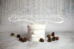 INSTANT DOWNLOAD-Christmas Backdrop! Christmas Fur Bucket, Snow Backdrop! Newborn Christmas Digital Backdrop