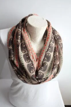 Sloth Scarf Hanging Sloth Infinity Scarf Women Accessories Cute Gifts For Friend Christmas Gift Ideas Funny Gift For Her Sloth Gifts