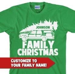Custom Christmas, Custom Family, Family Name Shirt, Family Christmas, Custom Family Christmas, Personalized Christmas, Unisex - Item 2676