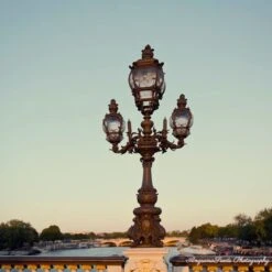 Paris Photograph, Paris Lamp Photo, River Seine, Lamppost, Parisian, Travel Photography, Square Paris Photo, Gift Under 40, Christmas,