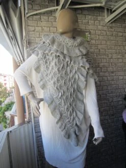 Grey Crocodile Women Shawl, Gift For Mom ,Grey Mohair Crochet, Oversized Shawl, Winter Shawl, Christmas Gift, Wedding Shawl -Jewellery Soldes Boutique il fullxfull.862619462 9m9u