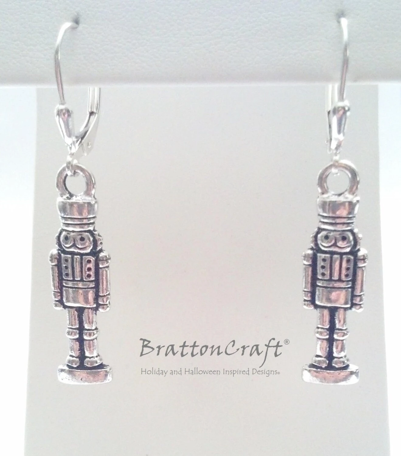 Silver Nutcracker Earrings - Nutcracker Jewelry - Christmas Earrings - Christmas Jewelry - Holiday Jewelry - Nutcracker Ballet 5 Silver Nutcracker Earrings - Nutcracker Jewelry - Christmas Earrings - Christmas Jewelry - Holiday Jewelry - Nutcracker Ballet - Image 3