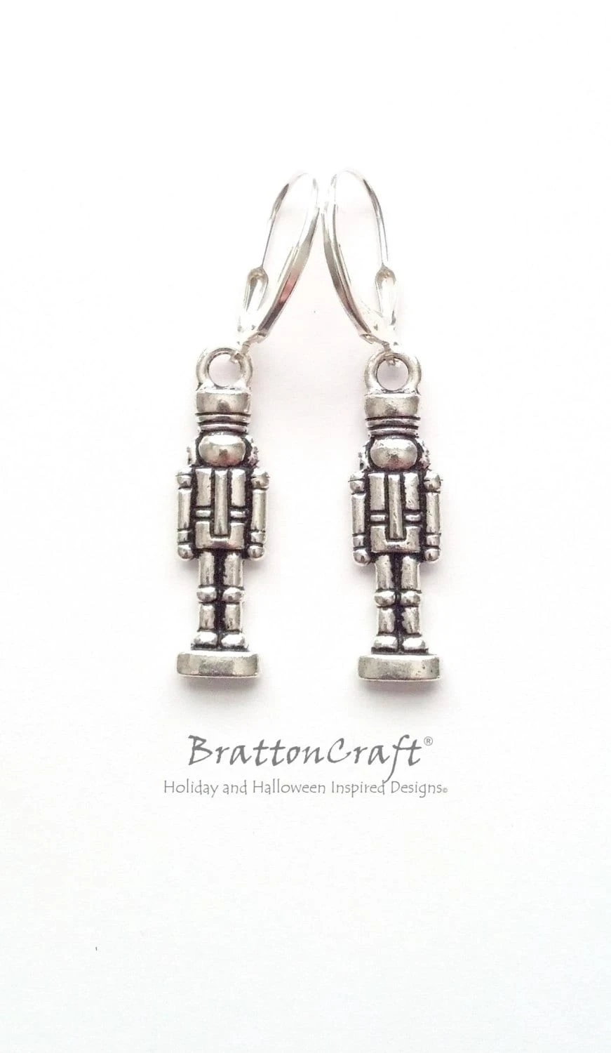 Silver Nutcracker Earrings - Nutcracker Jewelry - Christmas Earrings - Christmas Jewelry - Holiday Jewelry - Nutcracker Ballet 4 Silver Nutcracker Earrings - Nutcracker Jewelry - Christmas Earrings - Christmas Jewelry - Holiday Jewelry - Nutcracker Ballet - Image 2