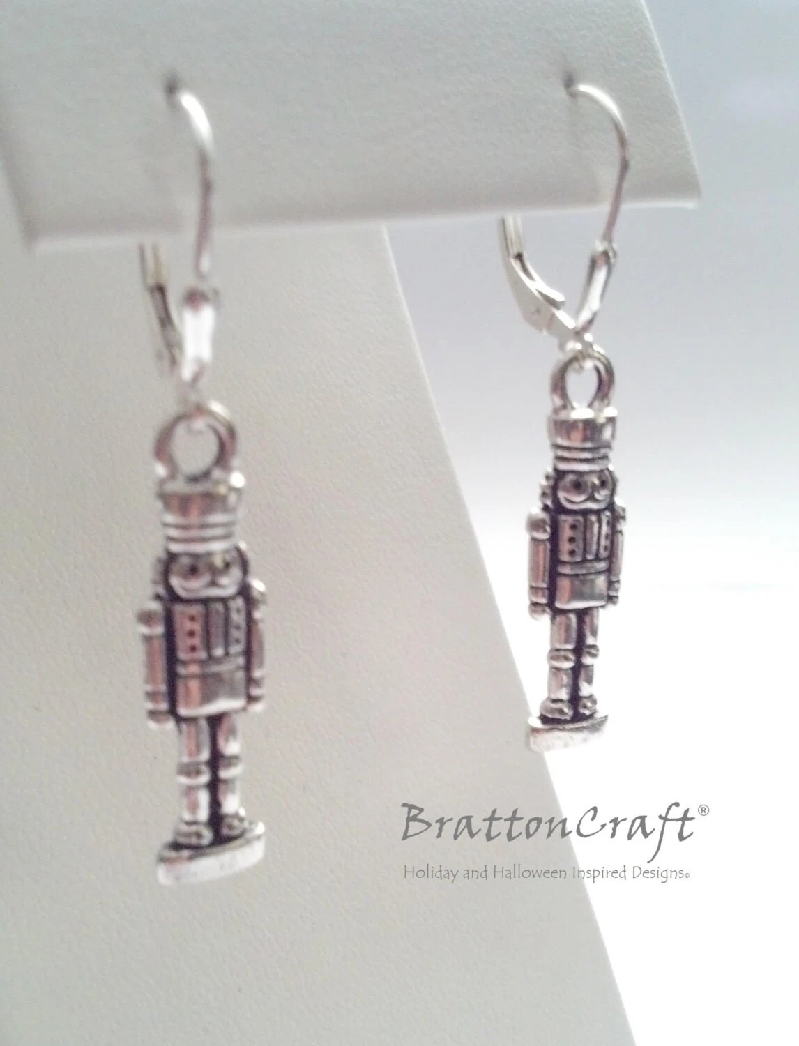 Silver Nutcracker Earrings - Nutcracker Jewelry - Christmas Earrings - Christmas Jewelry - Holiday Jewelry - Nutcracker Ballet 7 Silver Nutcracker Earrings - Nutcracker Jewelry - Christmas Earrings - Christmas Jewelry - Holiday Jewelry - Nutcracker Ballet - Image 5