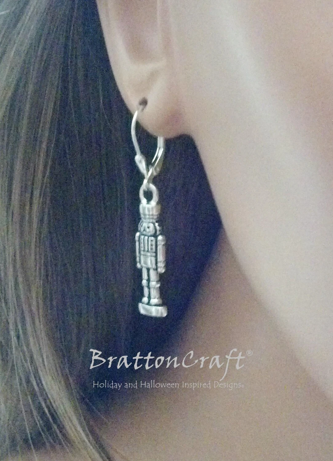 Silver Nutcracker Earrings - Nutcracker Jewelry - Christmas Earrings - Christmas Jewelry - Holiday Jewelry - Nutcracker Ballet 6 Silver Nutcracker Earrings - Nutcracker Jewelry - Christmas Earrings - Christmas Jewelry - Holiday Jewelry - Nutcracker Ballet - Image 4