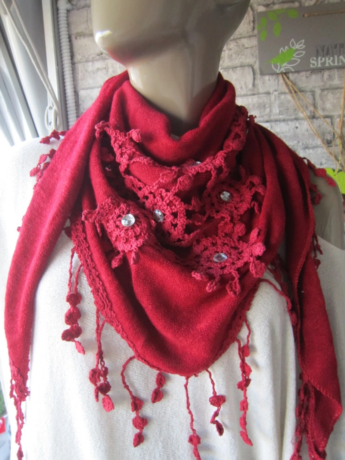 Christmas Gift/ Red Shawl Scarf, Vomen Scarf, Scarvrs, Fall Fashion, Accessories 3 Christmas Gift/ Red Shawl Scarf, Vomen Scarf, Scarvrs, Fall Fashion, Accessories