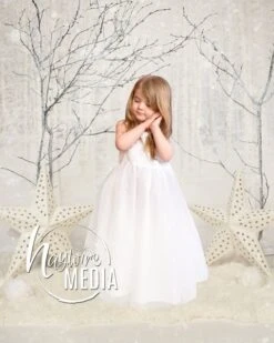 Baby, Child, Studio Photography Digital Backdrop Prop For Photographers - White Winter Christmas With Snow Trees And Stars - In 2 Sizes -Jewellery Soldes Boutique il fullxfull.870309161 pzd7