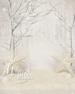 Baby, Child, Studio Photography Digital Backdrop Prop For Photographers - White Winter Christmas With Snow Trees And Stars - In 2 Sizes -Jewellery Soldes Boutique il fullxfull.870544392 a4wh