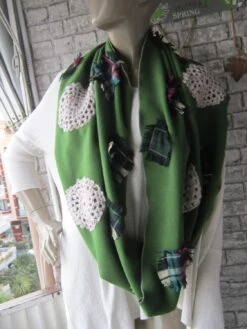 Cowl Infinity Scarf, / Women Scarf, Green Infinity Scarf, Winter Cool Scarf, Christmas Scarf, Women Accessories, Scarves -Jewellery Soldes Boutique il fullxfull.873242844 f5l8
