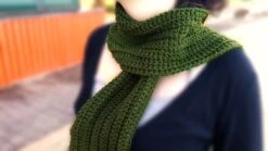 Crochet Ribbed Long Scarf/Olive Green Scarf/Unisex Ribbed Scarf/Winter Fashion Accessory/Girlfriend-Boygriend Gift/Christmas-Valentine Gift -Jewellery Soldes Boutique il fullxfull.878609950 f6gc