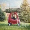 Holiday Christmas Tree Little Car Children's Portrait Outside For Photographers - Digital Backdrop -Jewellery Soldes Boutique il fullxfull.884885965 9ygp