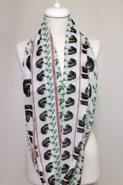 Sloth Scarf Infinity Scarf White Circle Scarf Loop Scarf Scarves Shawls Spring Fall Winter Summer Fashion Christmas Gift For Her -Jewellery Soldes Boutique il fullxfull.894638497 hq8c