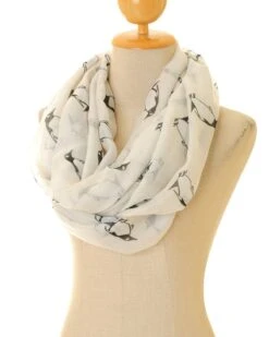 Penguin Scarf Light Yellow | Christmas Scarf | Penguin Infinity Scarf | Ocean Animal | Cute Animal Scarf | Gift Scarf | Children Scarf S-11 -Jewellery Soldes Boutique il fullxfull.905725554 jx1k