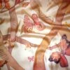 Beautiful Handpainted Silk Scarf, Butterflies Handmade Scarves, Burnt Orange Scarves, Christmas Gift