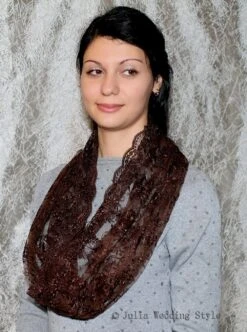 Gift For Christmas Brown Veil Brown Lace Scarf Chapel Mantilla Veil For Mass Catholic Chapel Head Covering Chapel Veil -Jewellery Soldes Boutique il fullxfull.927183730 lmaz