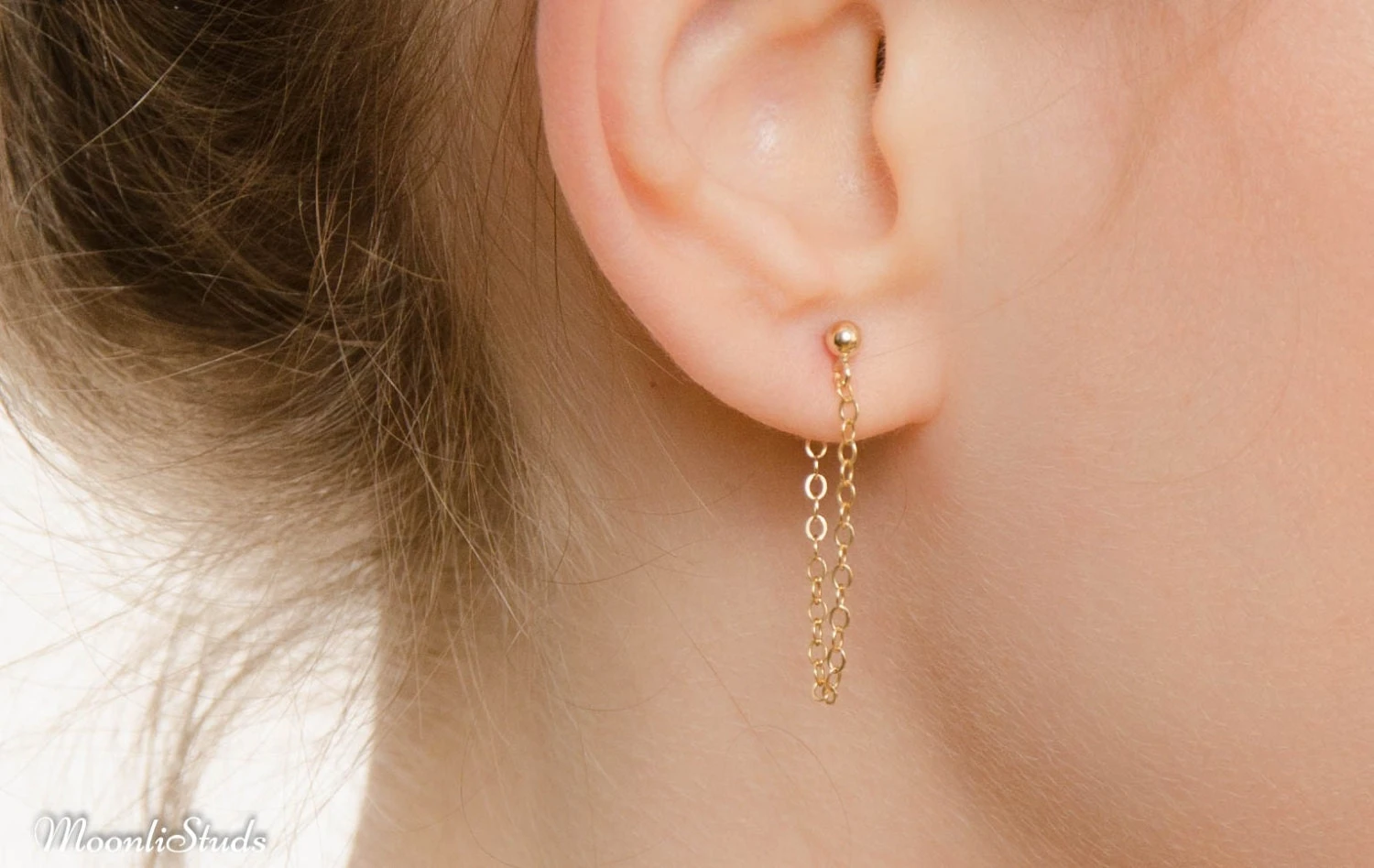 Christmas Sale - Gold Chain Earrings - Chain Stud Earrings - Gold Drop Earrings - Chain Drop Earrings 3 Christmas Sale - Gold Chain Earrings - Chain Stud Earrings - Gold Drop Earrings - Chain Drop Earrings