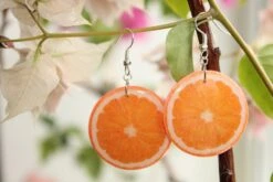 Orange Slice Earrings Fruit Polymer Clay Epoxy Resin Bright Jewelry Gift Christmas Foodie Tropical Jewellery Clementine Tangerine Mandarine -Jewellery Soldes Boutique il fullxfull.975046850 8i16