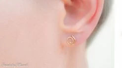 Christmas Sale - Tiny Stud Earrings, Gold Studs, Tiny Studs, Spiral Studs, Dainty Studs, Spiral Earrings, Delicate Earrings, Gold Earrings, -Jewellery Soldes Boutique il fullxfull.978981914 rypp