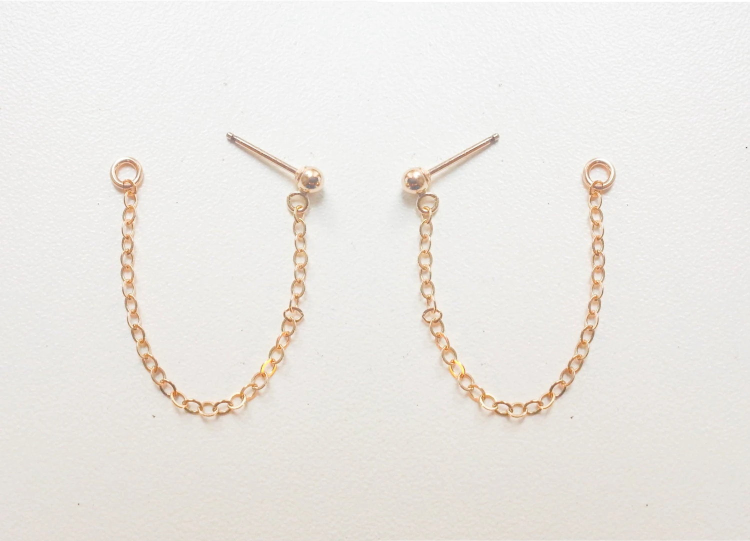 Christmas Sale - Gold Chain Earrings - Chain Stud Earrings - Gold Drop Earrings - Chain Drop Earrings 6 Christmas Sale - Gold Chain Earrings - Chain Stud Earrings - Gold Drop Earrings - Chain Drop Earrings - Image 4