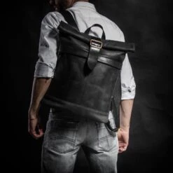 Leather Backpack Roll Top Backpack Men's Large Backpack Laptop Backpack Travel Backpack Christmas Gift 14 Leather Backpack Roll Top Backpack Men's Large Backpack Laptop Backpack Travel Backpack Christmas Gift -Jewellery Soldes Boutique il fullxfull.998759669 6dga
