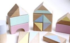 Wooden Blocks In Summer Brights - Wooden Toys - Wooden Baby Toys - Building Blocks - Toddler Gift - Christmas Gift For Kids - Baby Gift -Jewellery Soldes Boutique il fullxfull.999954639 lkaa